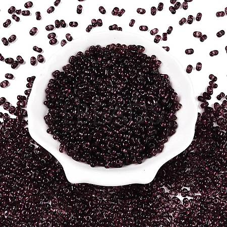 Picasso Spray Painted Glass Seed Beads SEED-T006-04-22-1