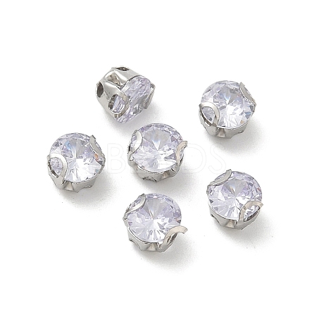 Round Stainless Steel Prong Settings STAS-M104-01C-1
