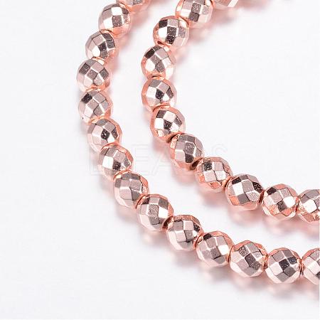 Electroplate Non-magnetic Synthetic Hematite Bead Strands G-Q465-16RG-1