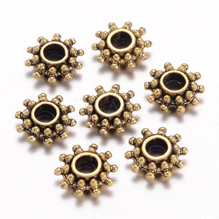 Tibetan Style Spacer Beads GLFH10384Y-1