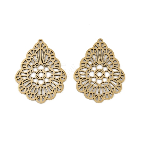 201 Stainless Steel Pendants STAS-U052-02F-G-1