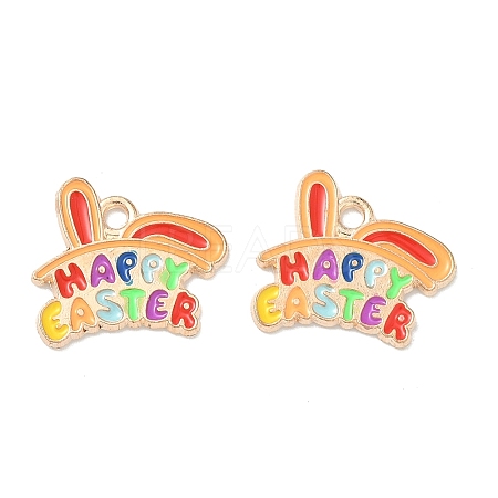 Easter Alloy Enamel Pendants ENAM-I055-01KCG-05-1