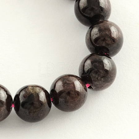 Natural Garnet Gemstone Bead Strands LS-G-R263-10mm-1
