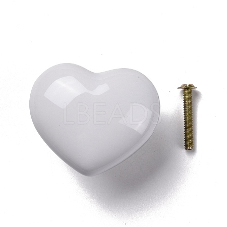 Heart-shaped Porcelain Cabinet Door Knobs FIND-Z004-16A-1