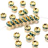 Brass Grade A Rhinestone Spacer Beads RSB038NF-13G-1