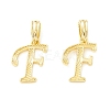 Rack Plating Eco-Friendly Brass Letter Pendants KK-K265-02G-F-1