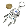 Handmade Lampwork Evil Eye Pendant Keychain KEYC-JKC00535-03-3