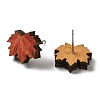 Wood Stud Earrings EJEW-Z054-01A-2