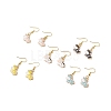 Alloy Enamel Cow Dangle Earrings EJEW-JE04988-1