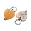 Natural & Synthetic Mixed Gemstone Pendants PALLOY-JF05586-03-2