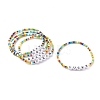 Glass Seed Beads Stretch Bracelets Sets BJEW-JB06120-1