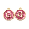 Golden Plated Alloy Enamel Charms ENAM-S118-08G-1