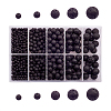 5 Style Natural Lava Rock Round Beads Strands G-CJ0001-52-1