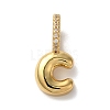 Brass Micro Pave Cubic Zirconia Pendants KK-K345-13C-G-1