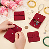 Microfiber Jewelry Flap Pouches ABAG-WH0032-121C-3