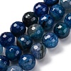 Natural Dragon Veins Agate(Dyed & Heated) Beads Strands G-K390-A06-01-2