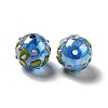 AB Color Transparent Crackle Acrylic Round Beads OACR-A013-04B-1