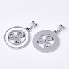 201 Stainless Steel Pendants STAS-N089-63P-2