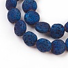 Electroplated Natural Lava Rock Bead Strands G-E497-B-05-1