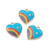 Alloy Enamel Pendant ENAM-H039-07G-E-3