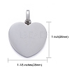 Tarnish Resistant 304 Stainless Steel Mirror Polished Finish Stamping Blank Tag Pendants LS-STAS-P055-04P-3