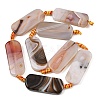 Dyed & Heated Natural Banded Agate Beads Strands GG-CBAB9C6-D05-01-3