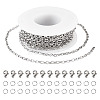 5M 304 Stainless Steel Rectangle Link Chains CHS-TA0001-55-2