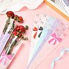 Bowknot Print Transparent PE Cone Flower Sleeves ABAG-FZC0002-001F-5