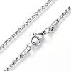 304 Stainless Steel Twisted Chain Necklaces NJEW-D285-22P-2
