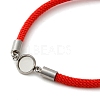 Milan Cord & 304 Stainless Steel Bracelets Making MAK-H004-02A-P02-2