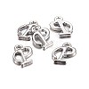 Platinum Plated Alloy Letter Pendants X-PALLOY-J718-01P-P-2