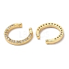Rack Plating Brass Cuff Earrings with Rhinestone EJEW-D061-14G-2