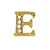 Alloy Gold Rhinetone Letters Nail Stud Cabochons MRMJ-S047-023E-1