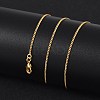 Long-Lasting Plated Brass Curb Chain Necklaces X-NJEW-K112-07G-NF-2
