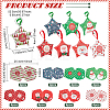 BENECREAT 32 Sets 8 Styles Christmas Theme Star Shaped Foldable Paper Candy Boxes CON-BC0006-97-2