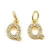 Brass Micro Pave Cubic Zirconia Pendants KK-M273-02G-Q-1