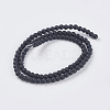 Synthetic Black Stone Beads Strands G-G508-6-2