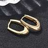 U-Shaped Brass Hoop Earrings EJEW-D320-14G-2