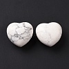 Natural Howlite Heart Love Stone G-P486-02E-3