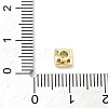 Square Brass Micro Pave Cubic Zirconia Cabochons KK-P345-13G-E06-3