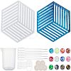 Hollow Hexagon DIY Cup Mats Silicone Molds DIY-OC0003-13-1