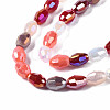 Electroplate Glass Beads Strands X-EGLA-N002-09G-3