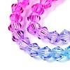 Gradient Color Baking Paint Glass Bead Strands X1-DGLA-A039-T4mm-A08-3