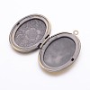 Brass Locket Pendants ECF133-2AB-2