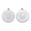 Non-Tarnish 201 Stainless Steel Pendants STAS-R106-12-1