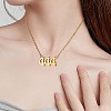 Angel Number Pendant Necklace & Open Cuff Ring JX198A-7