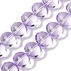 Transparent Electroplate Glass Beads Strands EGLA-N012-06B-1
