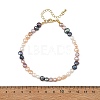 Natural Cultured Freshwater Pearl Beaded Anklets for Women AJEW-AN00876-4