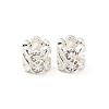 Brass Micro Pave Cubic Zirconia European Beads KK-H452-10S-2