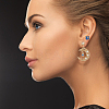 ANATTASOUL 6Pcs 6 Style Flower & Square & Star & Moon Cubic Zirconia Stud Earrings EJEW-AN0003-31-6